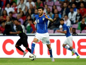 GENEVA, SWITZERLAND - JUNE 16:  Roberto Soriano of Italy in action during the international friendly match between Portugal and Italy at Stade de Geneve on June 16, 2015 in Geneva, Switzerland.  (Photo by Claudio Villa/Getty Images)