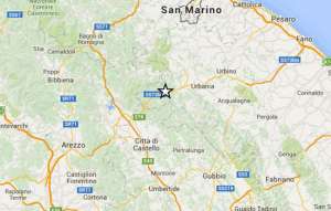 Quattro scosse di terremoto di varia intensità, la più forte di magnituto 3.7 sono state registrate nel distretto sismico di Pesaro Urbino