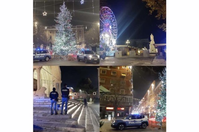 Nella notte di Natale il presidio della polizia ad Ancona
