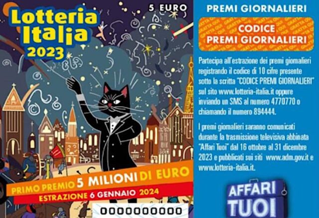 Lotteria Italia 2023, ecco tutti i biglietti vincitori delle categorie